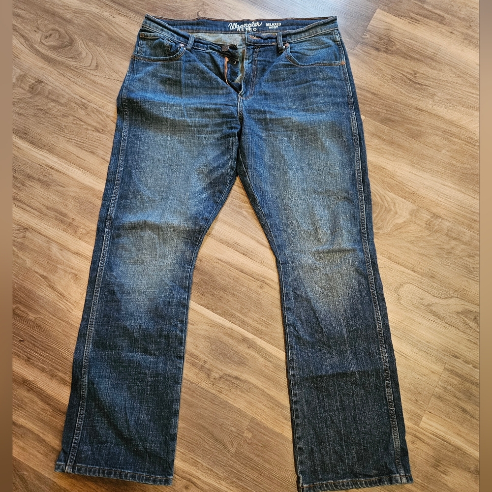 Mens Wrangler Retro Relaxed Bootcut Jeans